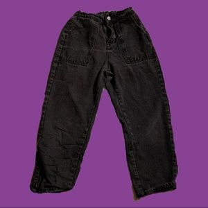 Black Harem Capri Pants